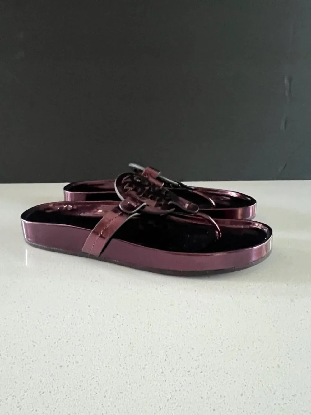 TORY BURCH Miller Cloud Sandal In Merlot SLIDE SIZE 7 NWOB